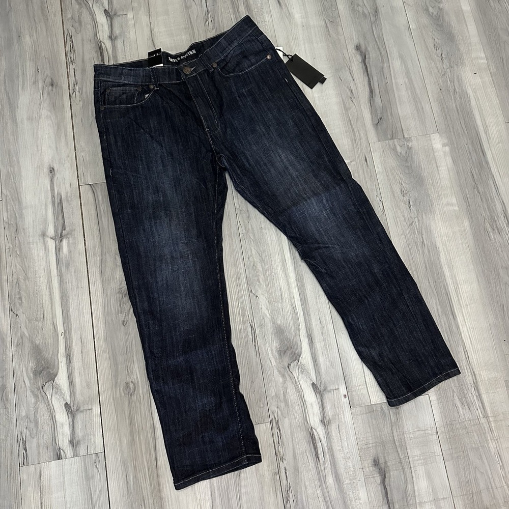 NWT ROCK &‎ REPUBLIC Button Fly Jeans Women's 37" Waist Black Mid Rise Cowgirl